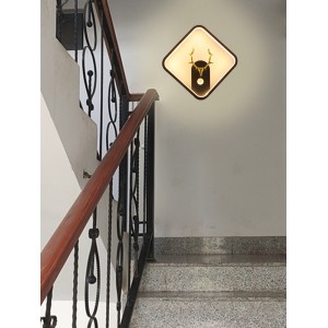 感應壁燈 樓梯室內智能雷達感應燈 人躰感應過道走廊 輕奢樓梯燈牆燈