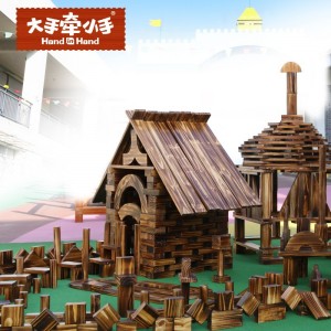 Kindergarten outdoor large building blocks carbide charcoal burning building blocks